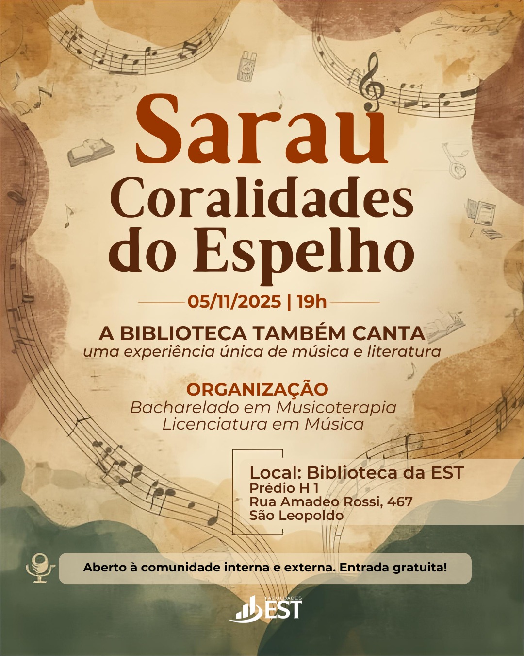 Leia mais sobre o artigo Música e literatura se encontram em sarau na Biblioteca da Faculdades EST