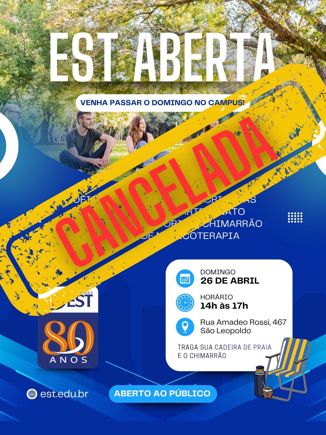 Leia mais sobre o artigo EST Aberta é adiada por mau tempo e terá nova data em maio