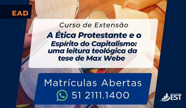 Banner divulgação minicurso A Ética Protestante e o Espírito do Capitalismo