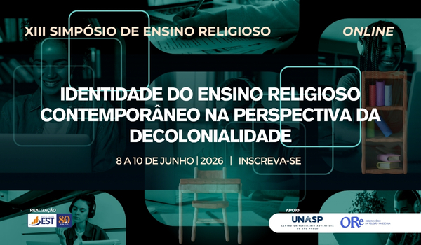 Banner divulgação do XIII Simpósio de Ensino Religioso da Faculdades EST