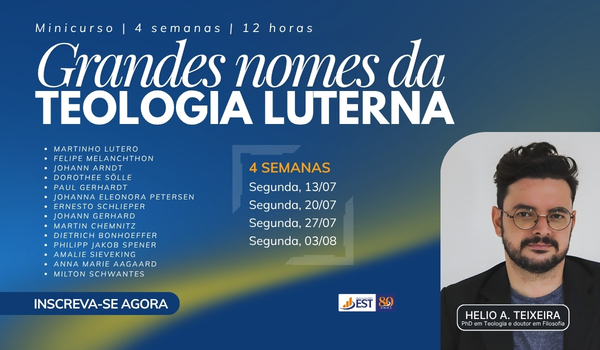Banner minicurso Grandes nomes da Teologia Luterana