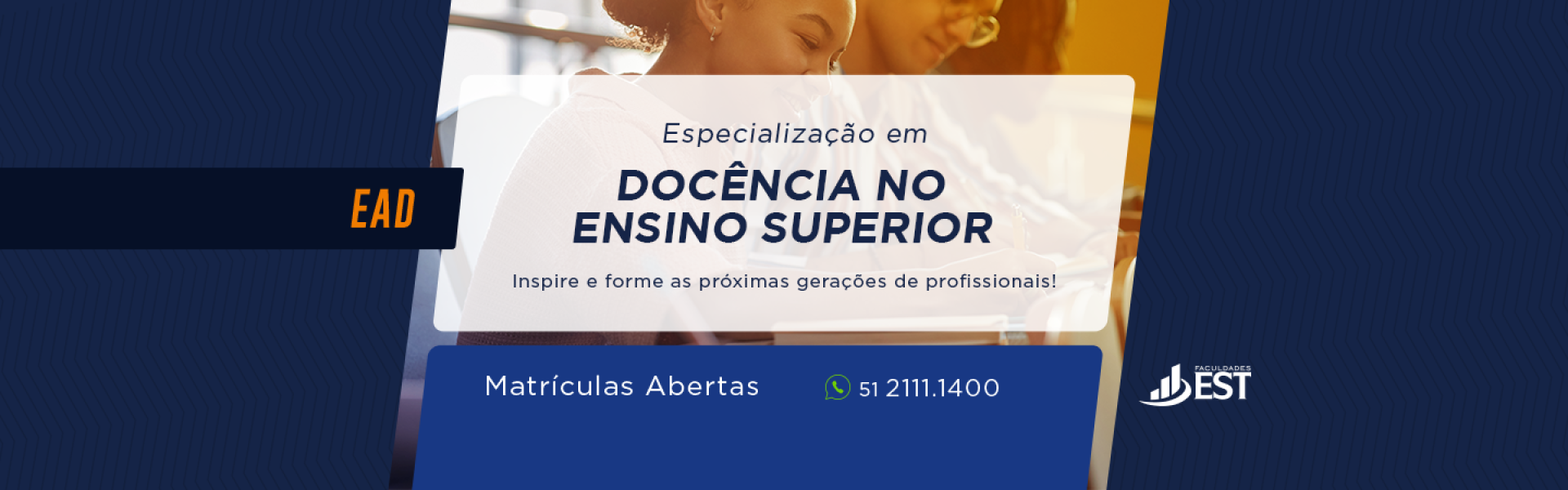 Banner Curso Especializacao EaD - Docência no Ensino Superior