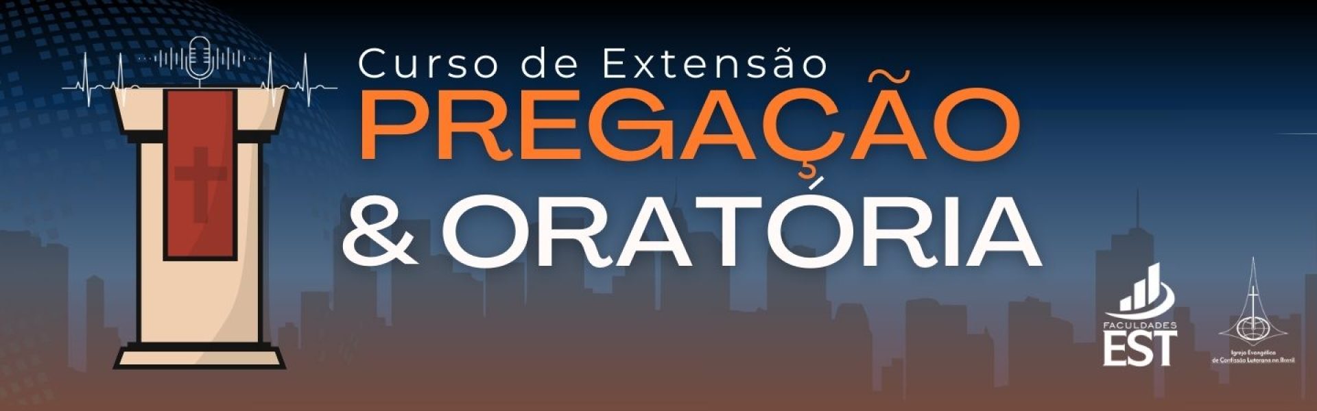 Banner Site Curso de Extensão Pregação & Oratória - 2026